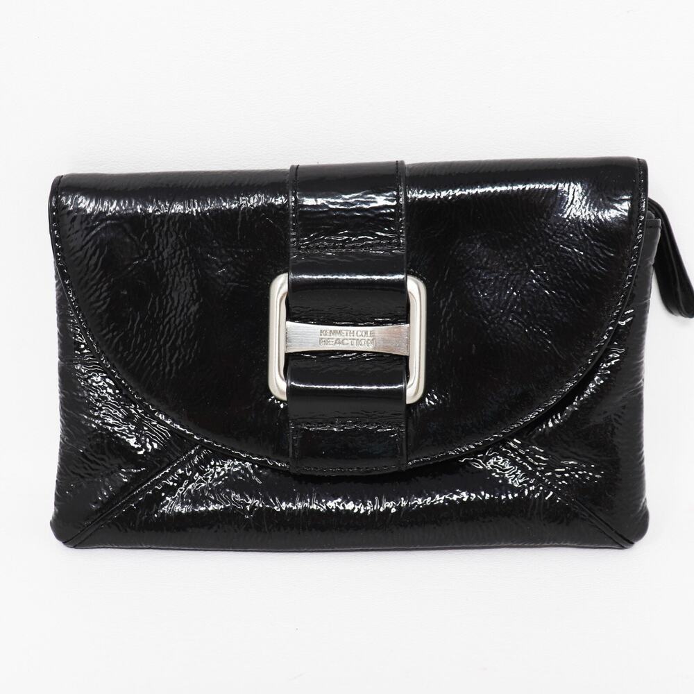 Kenneth Cole Reaction Handbag Women S Genuine Patent Leather Purse Clutch Bag